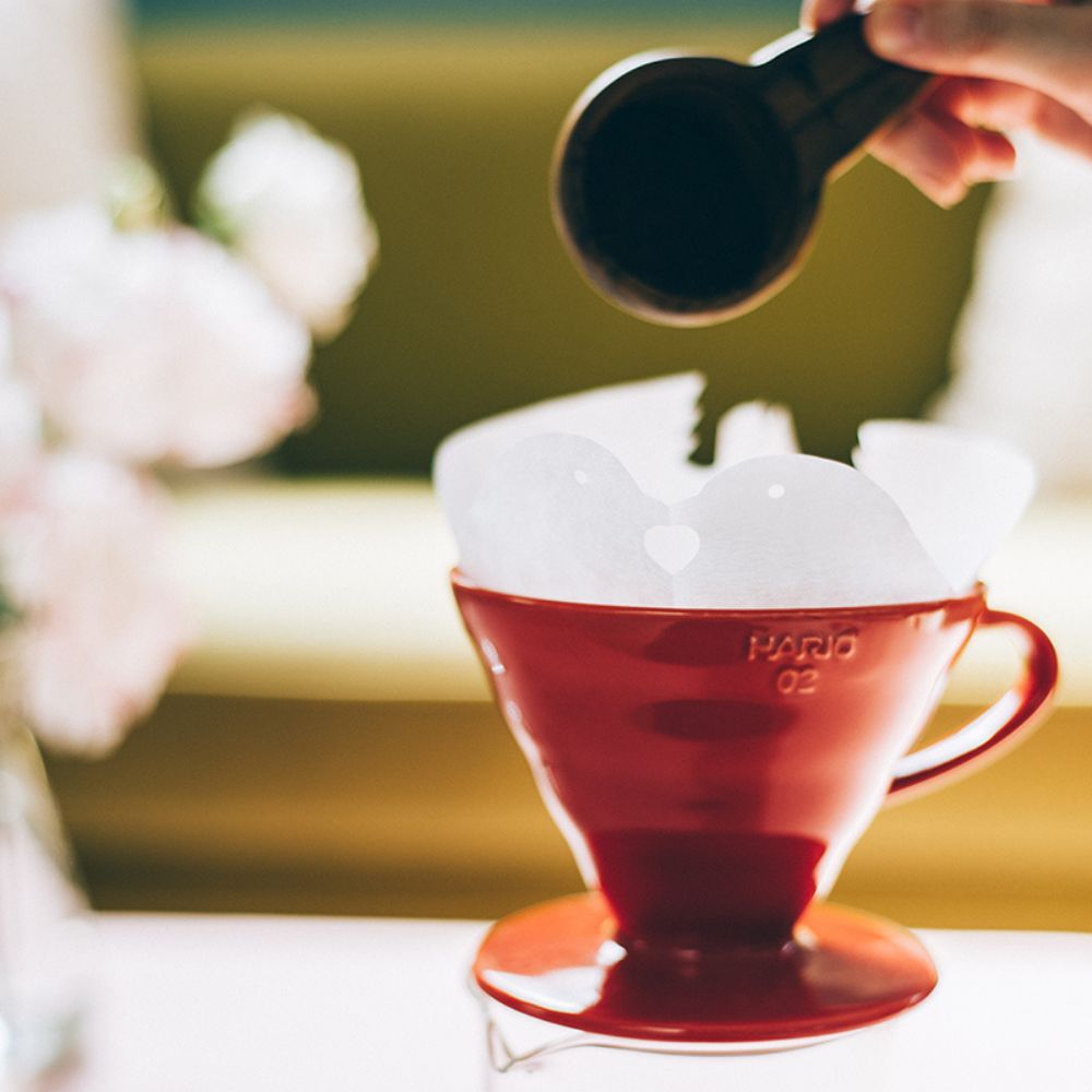 Hario V60 Ceramic Coffee Dripper Red (Size 02)